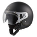 Copter Open Face Motorcycle Helmet (Matte Black, Large)