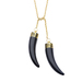 Marvel Women's Gold-Plated Black Panther Claw Pendant Necklace, 30"