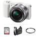Alpha a5100 Mirrorless Digital Camera with 16-50mm Lens Basic Kit (White)