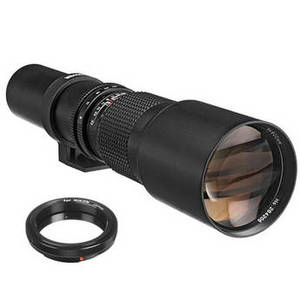 500mm f/8 Preset Lens With T-Mount Adapter For Nikon F-Mount