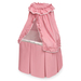 Badger Basket Kisses Rocking Doll Bassinet - Pink/White