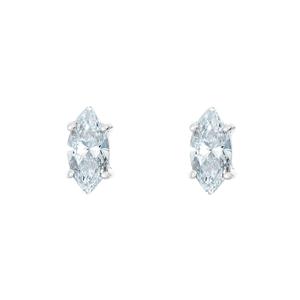 New York City Diamond District 14K White Gold 1/2 cttw Marquise Diamond Stud Earrings