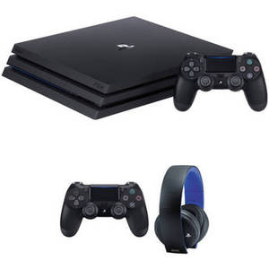 PlayStation 4 Pro Gaming Console Kit with Extra Controller & Gold Wireless Headset