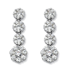 PalmBeach Jewelry 3.21 TCW Round Cubic Zirconia 14k Gold-Plated Huggie-Style Inside-Out Hoop Earrings