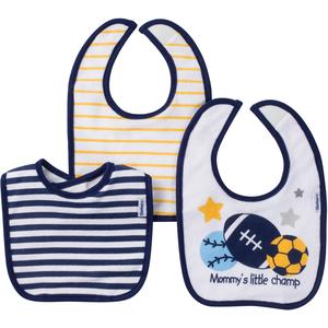 Gerber Infant Boys' 3-Pack Bibs - Mommy's Champ