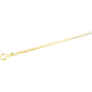 14k Yellow Gold 1.5mm Solid Flexible Herringbone Necklace - 24 Inches