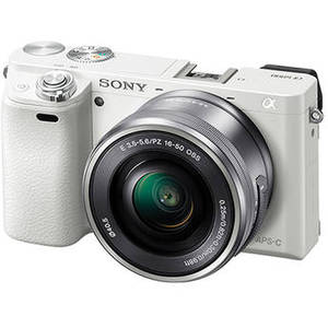 Alpha a6000 Mirrorless Digital Camera with 16-50mm Lens (White)