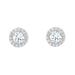 New York City Diamond District 14K White Gold 3/4 cttw Diamond Halo Stud Earrings
