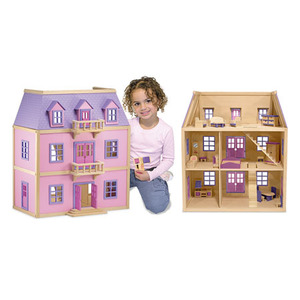 Multi-Level Wood Dollhouse