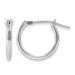14k White Gold Hoop Childrens Earrings - Measures 10x12mm