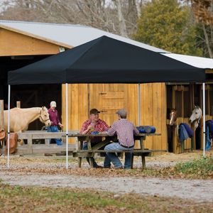 ShelterLogic Pop-Up 12' x 12' Open Top Pro Canopy with Black Cover