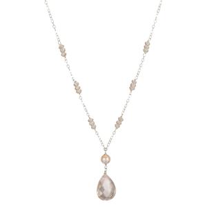 Lita Sterling Silver Rose Quartz Chain Necklace