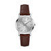TFX By Bulova Ladies Brown Strap Watch w/ Crystals Silver Dial
