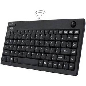 2.4GHz RF Wireless Mini Trackball Keyboard (Black)