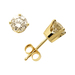14k Yellow Gold Diamond Solitaire Earrings .10twt