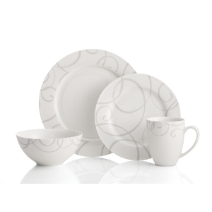 Symphony Grey 16 Piece Dinnerware Set