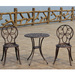 Antique Bronze Cast Aluminum 3pc. Bistro Set