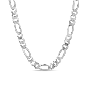 Sterling Silver 200 Gauge Diamond Cut Figaro Chain, 22 Inches
