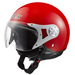 Copter Open Face Motorcycle Helmet (Red, Medium)