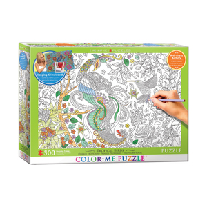 EuroPuzzles Color-Me Puzzle - Tropical Birds: 500 Pcs