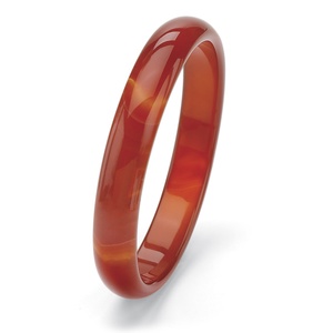 PalmBeach Jewelry Genuine Red Jade Bangle Bracelet 9"