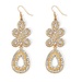 PalmBeach Jewelry Crystal Chandelier Two-Tone Earrings 18k Gold-Plated