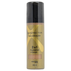 Max Factor Ageless Elixir 2in1 Foundation + Serum SPF 15 - # 55 Beige by  for Women - 30 ml Foundation + Serum