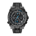 Mens Precisionist Black Stainless Steel Watch Black Dial