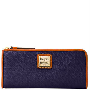 Pebble Grain Zip Clutch