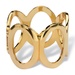 PalmBeach Jewelry Polished Oval-Link Hinged Bangle Bracelet in Gold Tone (60mm)